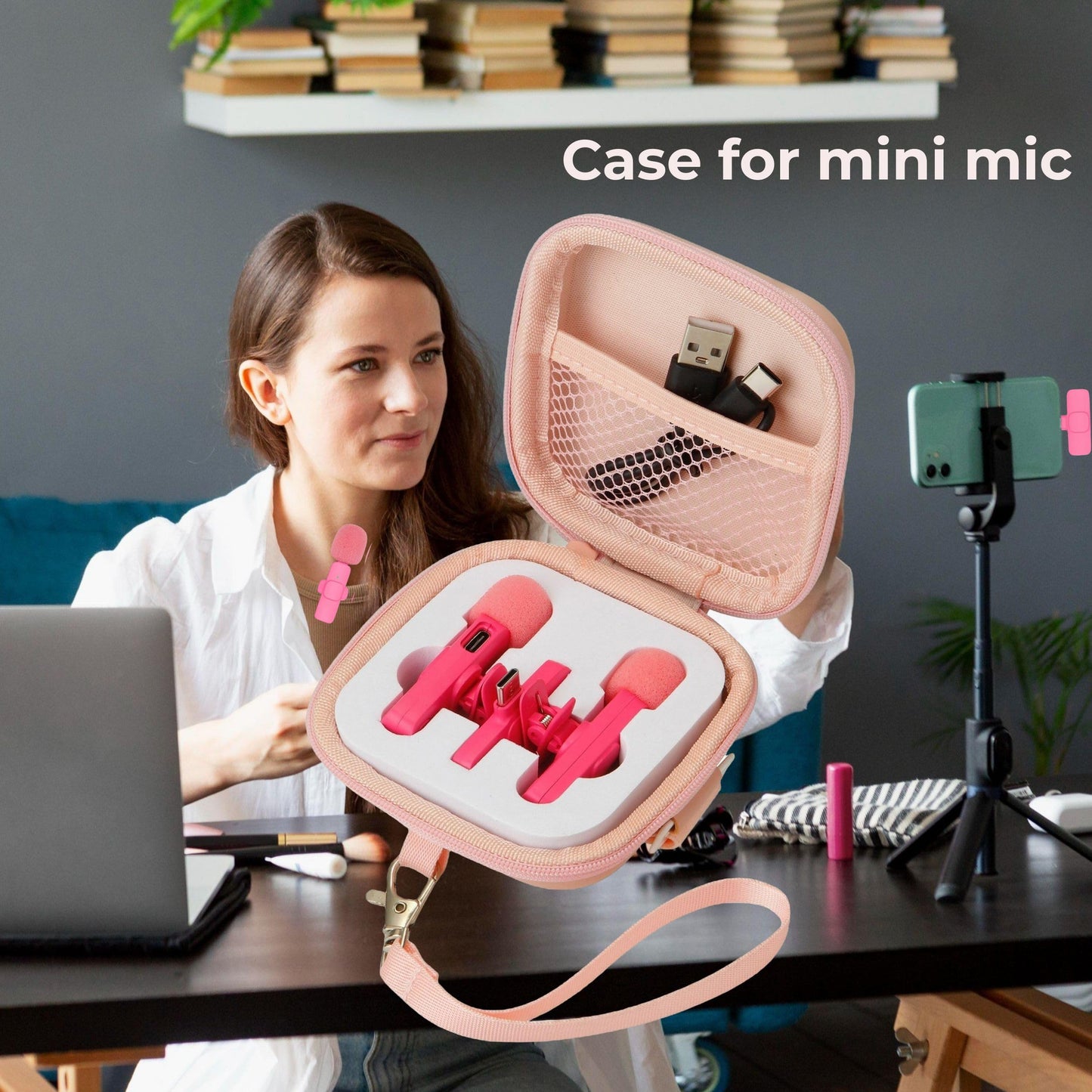 SoleKing Wireless Lavalier Microphone Case Mini Mic Case for Wireless lavalier microphones Wireless Microphones Mini Tiny Mic Lapel Clip Microphones