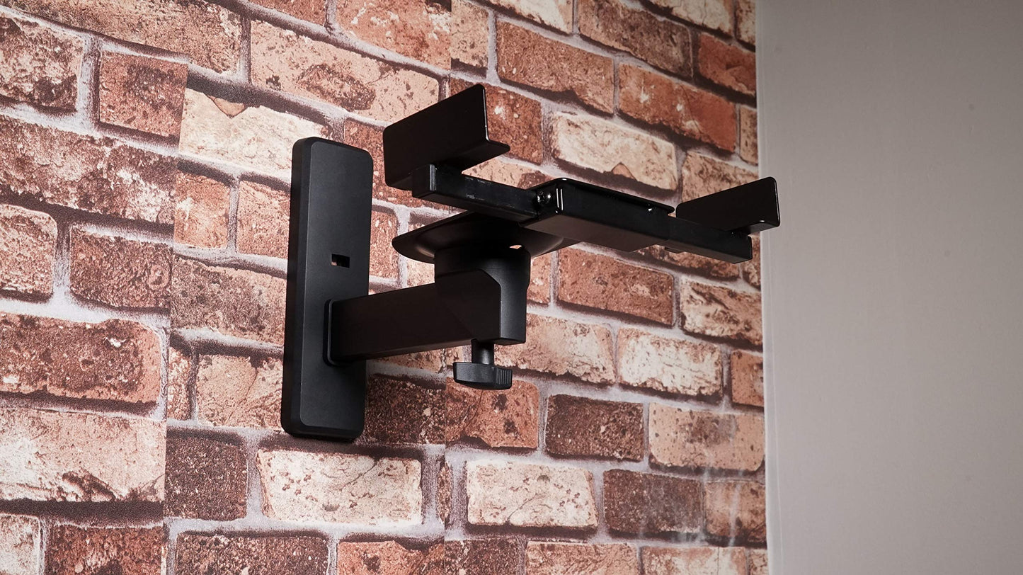 Rockville RHSB8 Adjustable Wall Mount Speaker Brackets (Pair), 180-Degree Swivel, 10-Degree Tilt, 40lb Capacity, Perfect for Home Theater and Studio