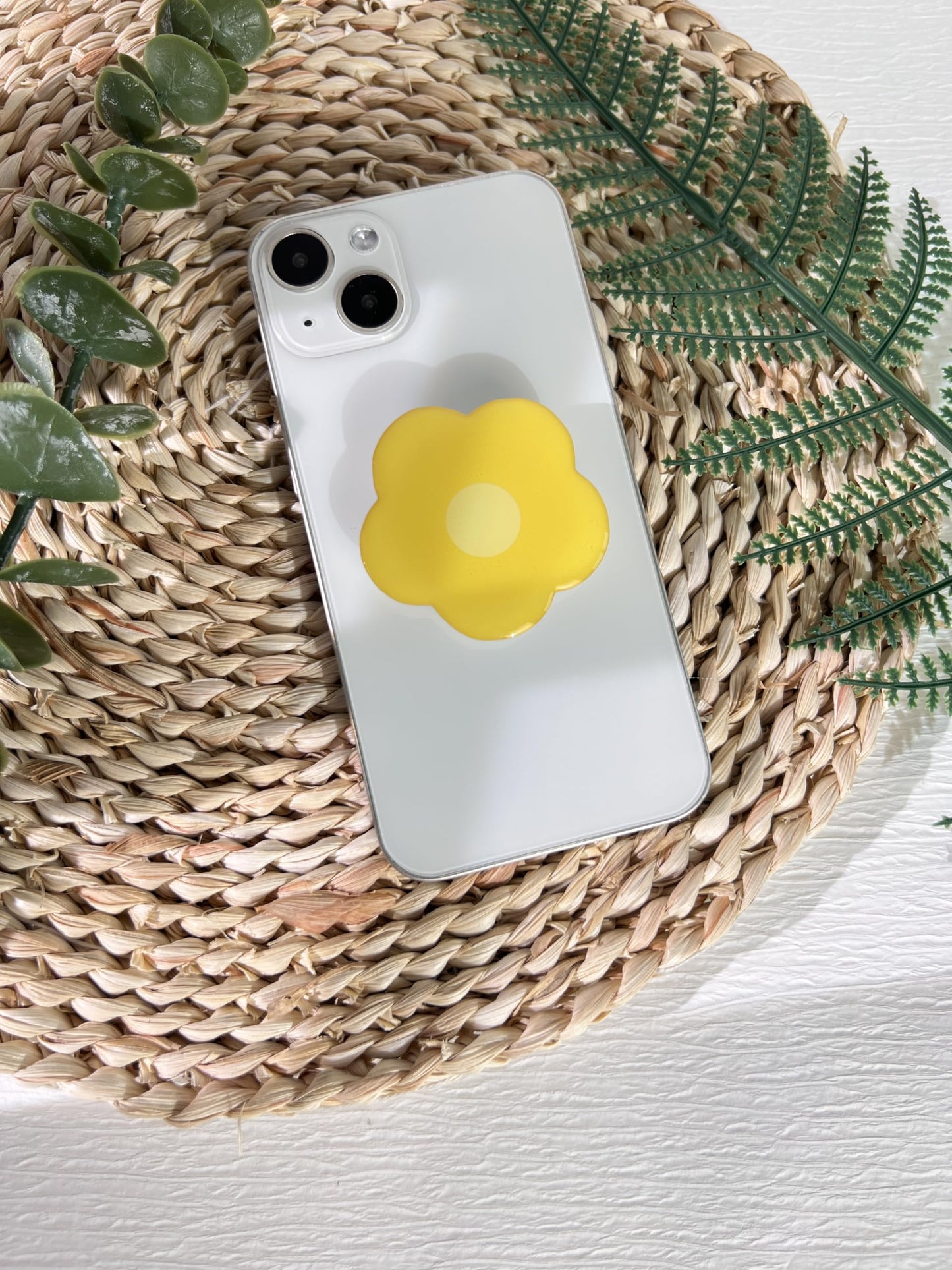 Cartoon Flowers Phone Grip Stand, Cute Clear Cell Phone Holder,Collapsible Cell Phone Accessory, Phone Charms Holder Support with Transparent Base
