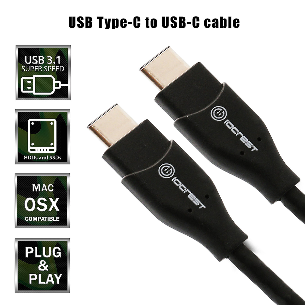 1 Meter USB 3.1 Type-C to Type-C Cable