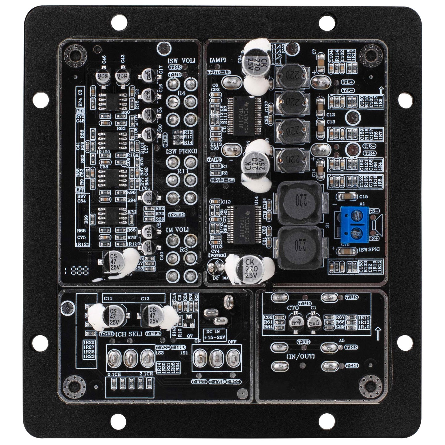 Lepai LP210PA 2x30W + 60W 2.1 Channel Mini Plate Amplifier TPA3118