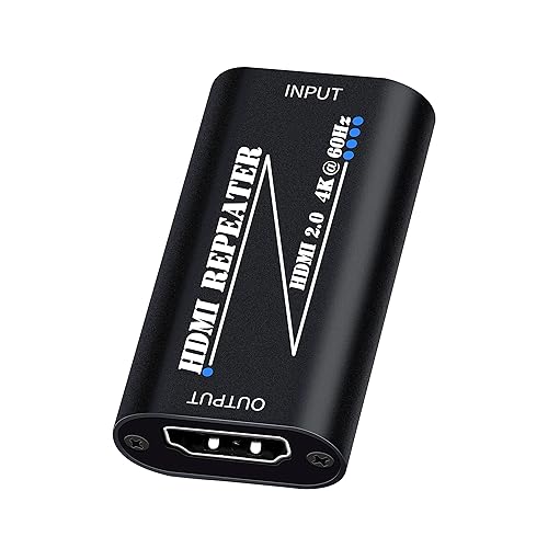 Techigher HDMI Extender Amplifier Signal Booster Repeater - 4K@60Hz 80FT / 1080P 145FT Extender, HDMI Extender Female to Female Plug & Play,