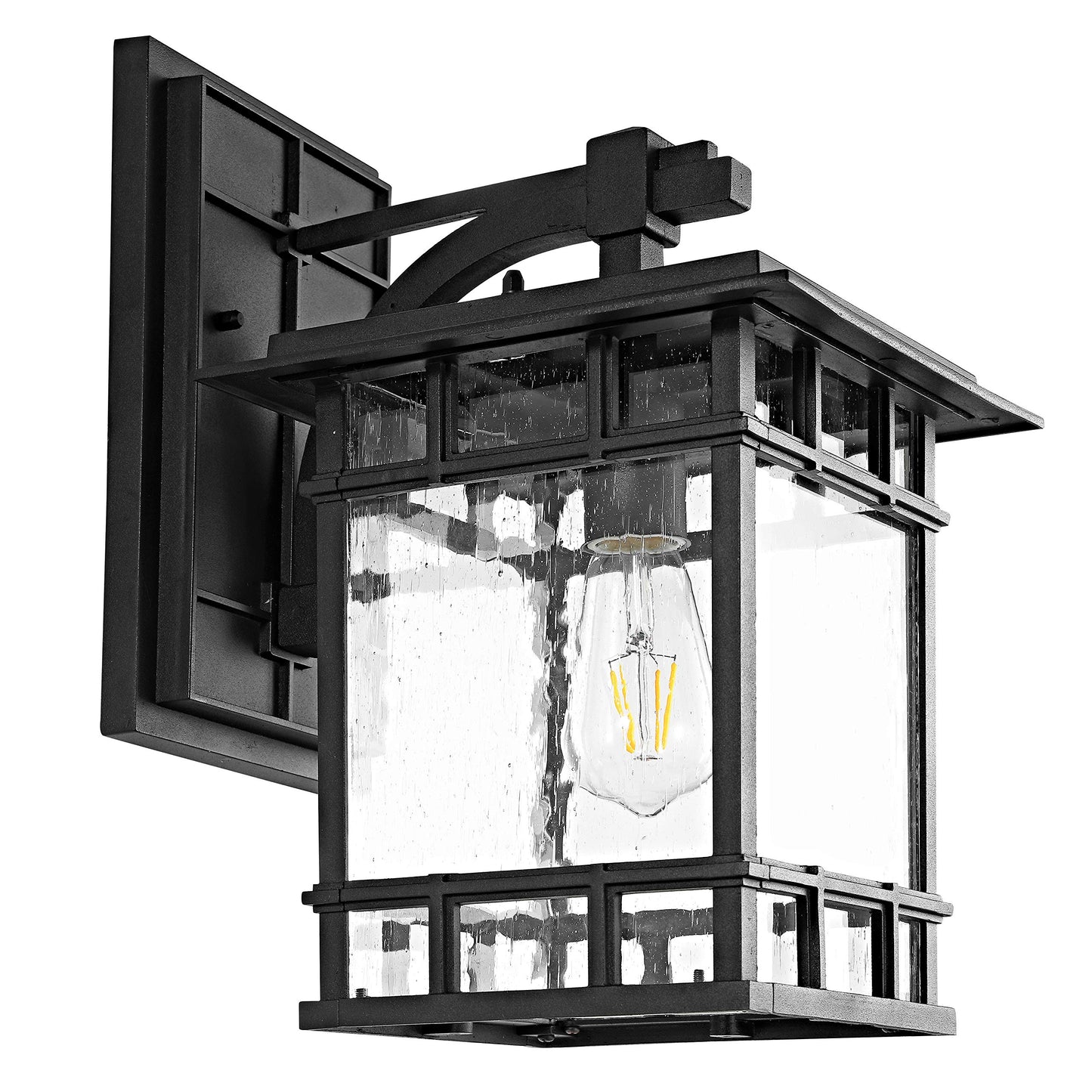 Safavieh Lighting Rolran Black Outdoor Wall Lantern (LED Bulb Included)