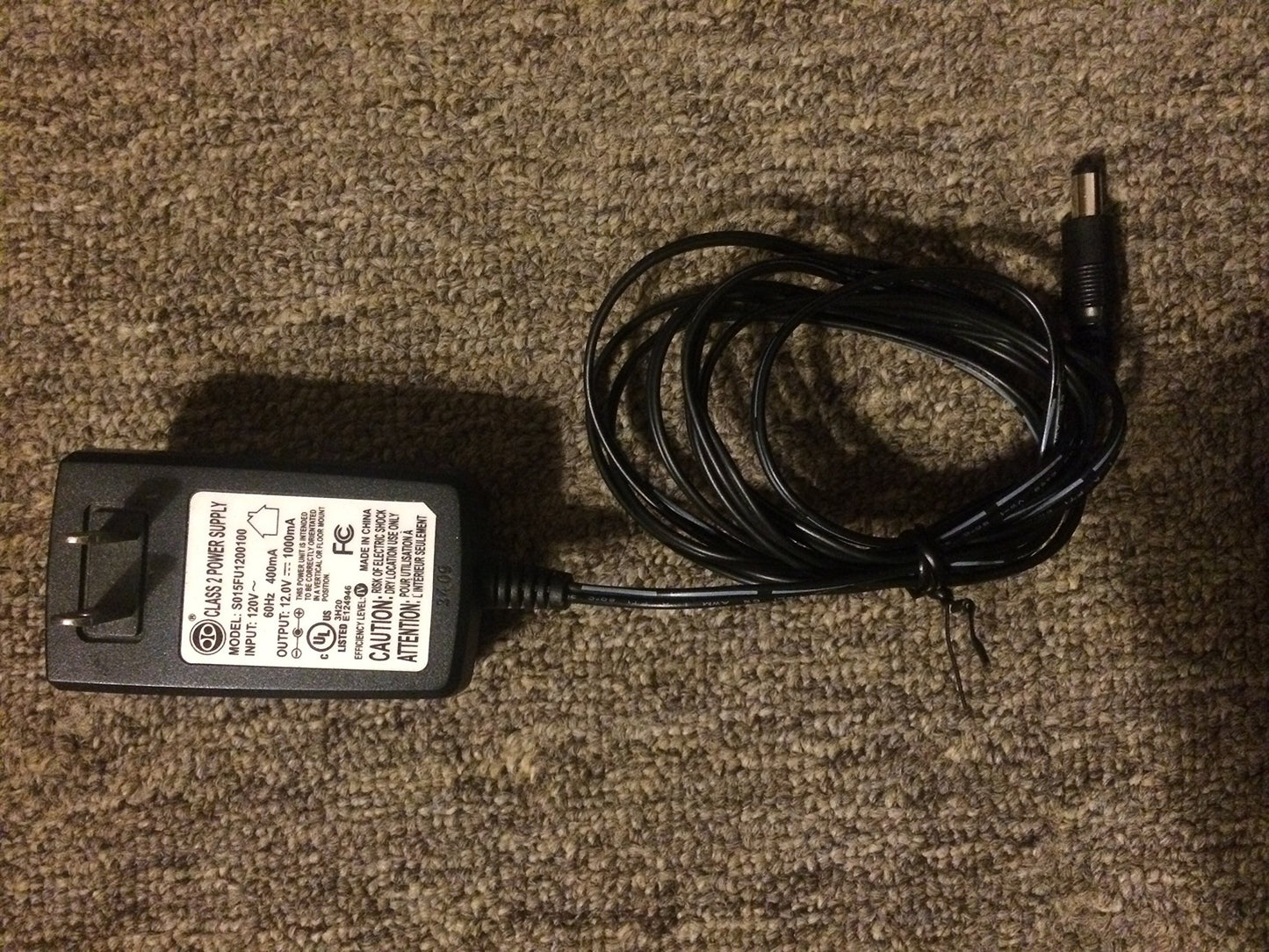 LGM 12V 1A AC Adapter for Model: S015FU1200100 Class 2 Power Supply Cord Charger New