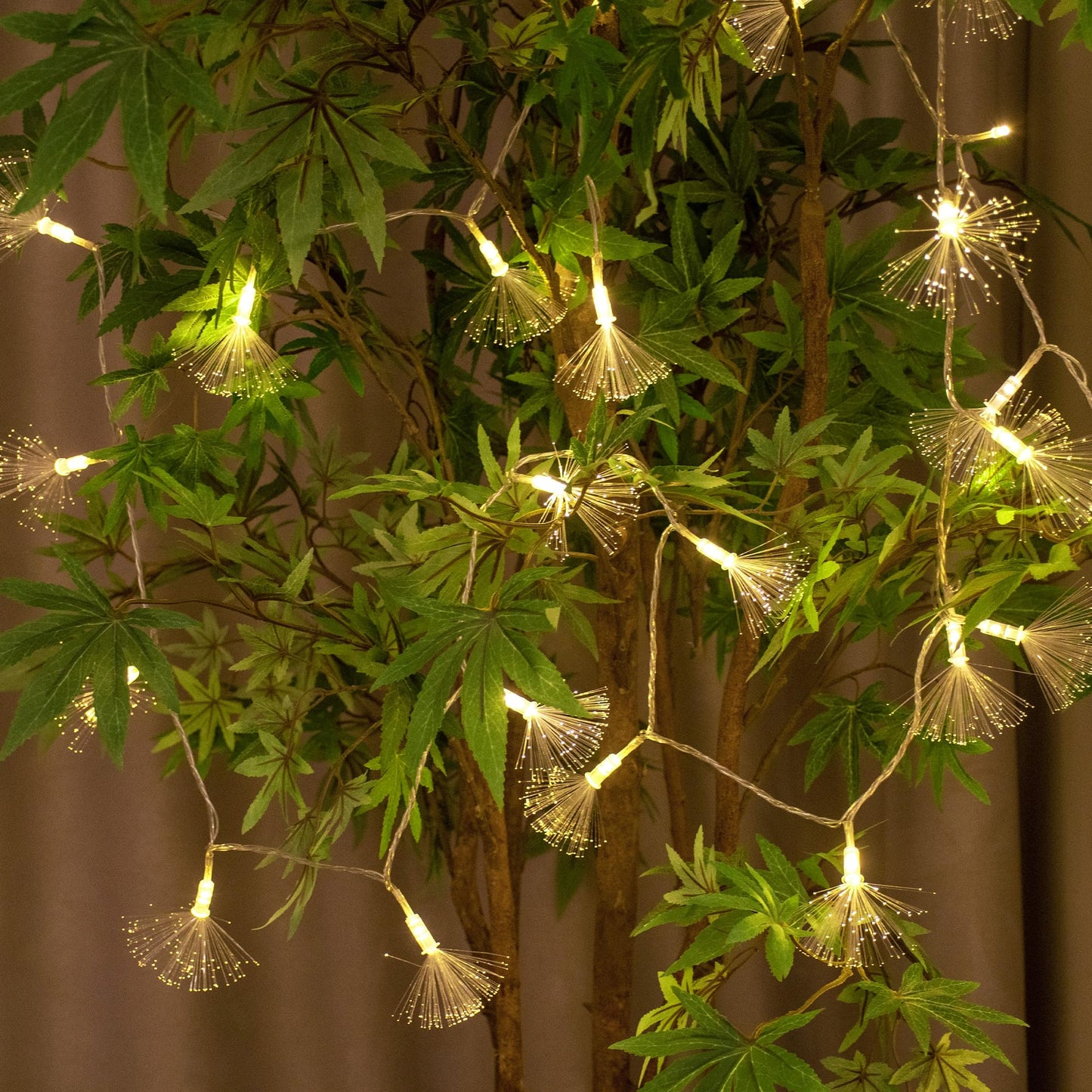 YOLIGHT 33FT 80 LED Fiber Optic Fairy String Lights Christmas Tree Light Battery Powered for Wedding, Christmas Tree, Garden, Patio, Party Decoration