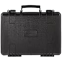 Amazon Basics Portable Hard Camera Case for DSLR Equipment, Customizable Fit, Protective Water Resistant, Medium, Black, 18"L x 14"W x 6"H