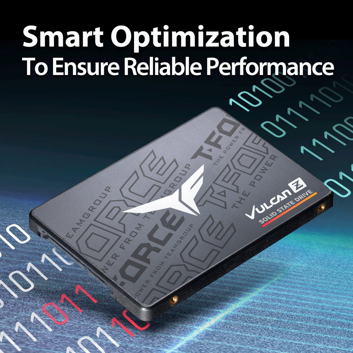 TEAMGROUP T-Force Vulcan Z 256GB SLC Cache 3D NAND TLC 2.5 Inch SATA III Internal Solid State Drive SSD (R/W Speed up to 520/450 MB/s) T253TZ256G0C101