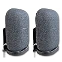 Mount Genie Affordable Essentials Wall Mount Hanger Stand for Nest Audio (Black, 2-Pack): Screw and Screwless Install Options, The Slimmest