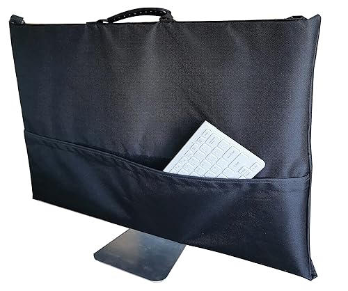 KUMPLE Travel Carrying Bag for Apple 21.5" iMac Desktop Computer, Protective Storage Case Monitor Dust Cover with Rubber Handle -Black