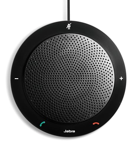 Jabra Speak PHS001U 410 USB Speakerphone for Skype and VoIP Calls - U.S. Retail Packaging (Renewed)