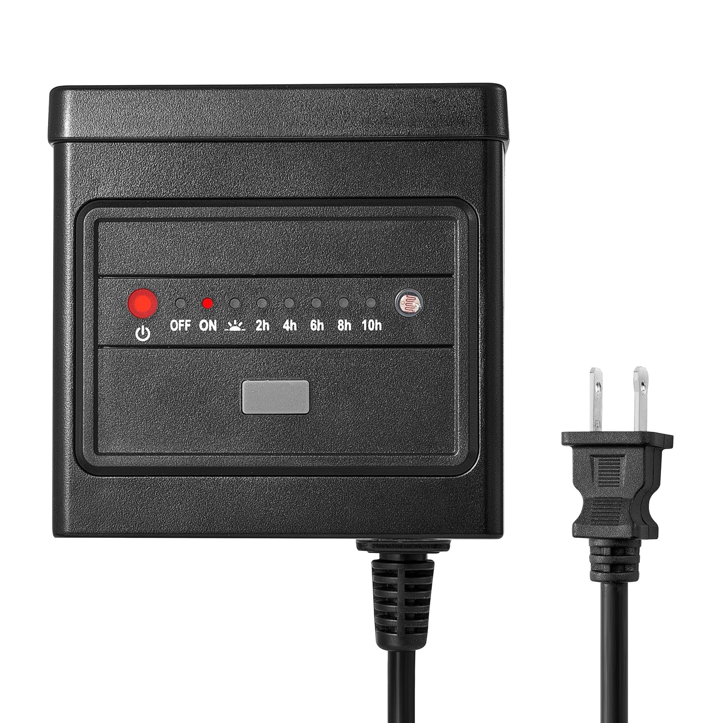 QITIM 60W Low Voltage Landscape Transformer with Timer and Photocell Sensor, 120V AC to 12V DC, Dusk to Dawn and 2/4/6/8/10 Countdown Timer