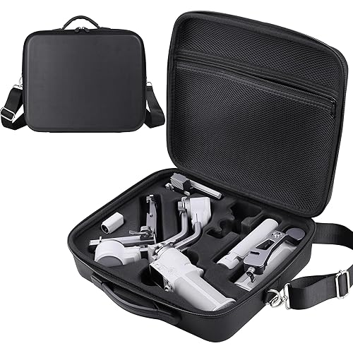 PONYRC RS 4 Mini Carrying Case, Waterproof Portable PU leather Storage Shoulder Bag Travel Case for DJI RS 4 Mini Creator Combo Gimbal Lightweight