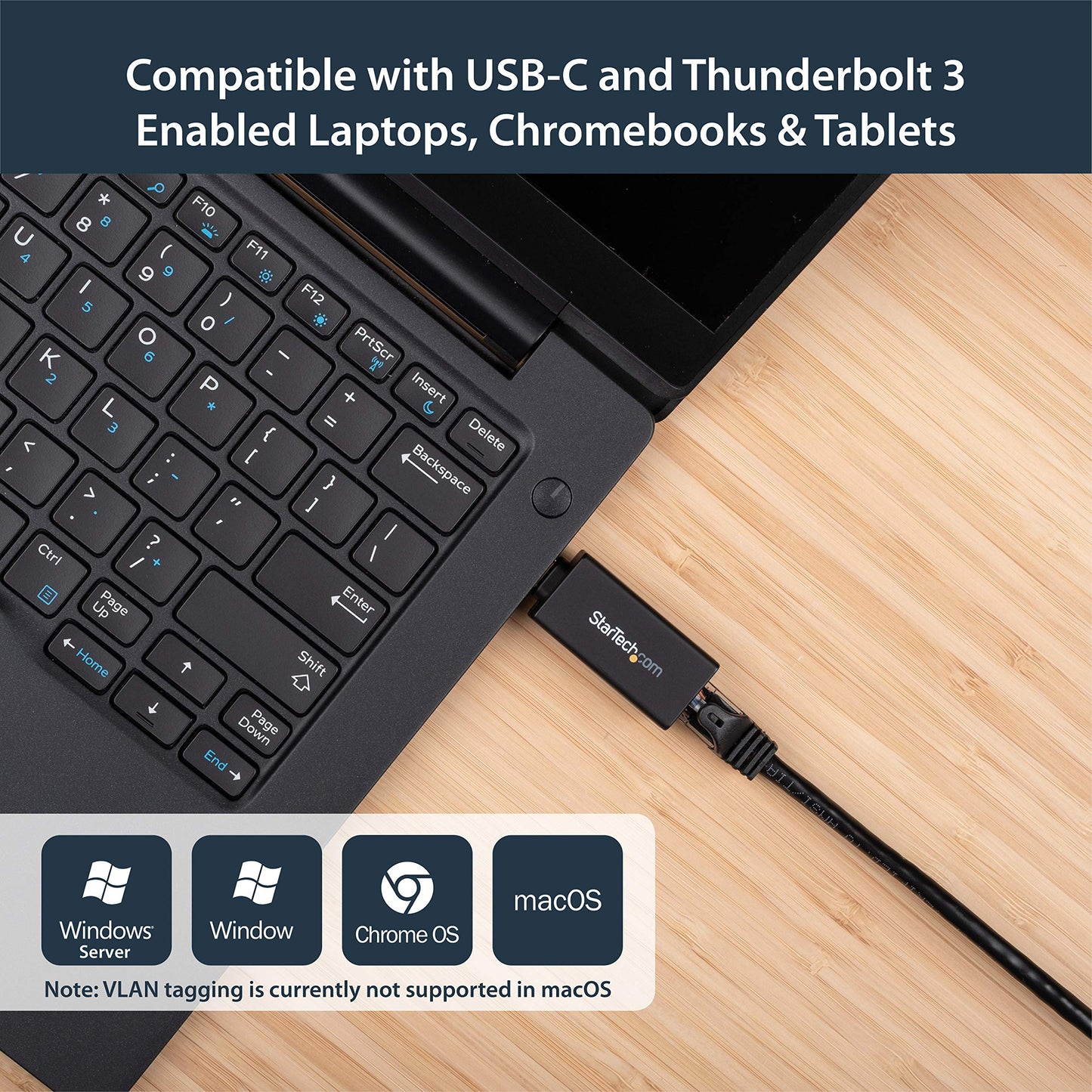 StarTech.com USB C to Gigabit Ethernet Adapter - 1Gbps NIC USB 3.0/USB 3.1 Type C Network Adapter - 1GbE USB-C to RJ45/LAN Port Thunderbolt 3