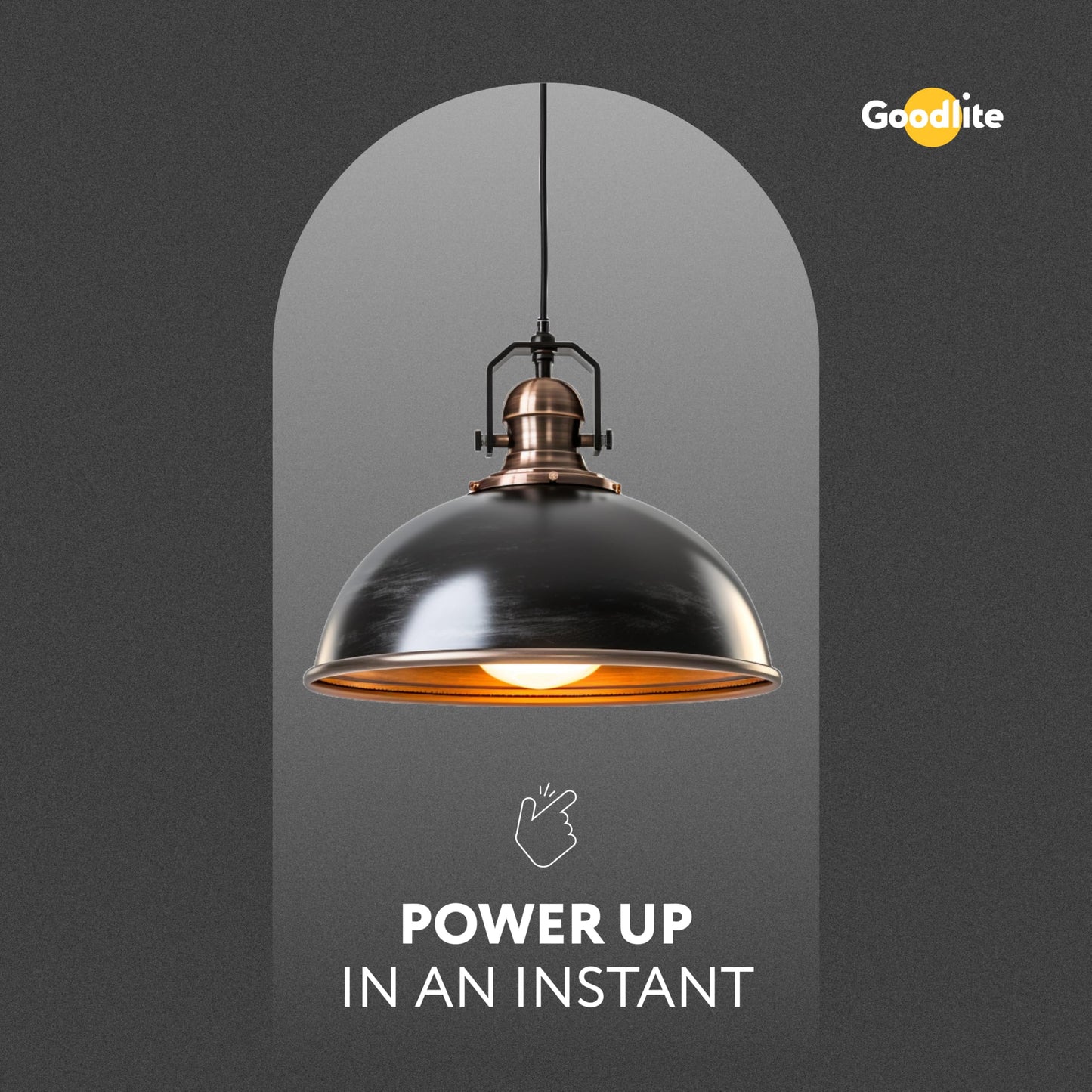 Goodlite A19 Standard LED Light Bulb - 9 Watt, 60W Equivalent, 800 Lumens, High CRI, 5000K Super White, Non-Dimmable, UL Listed, 15,000 Life Hours