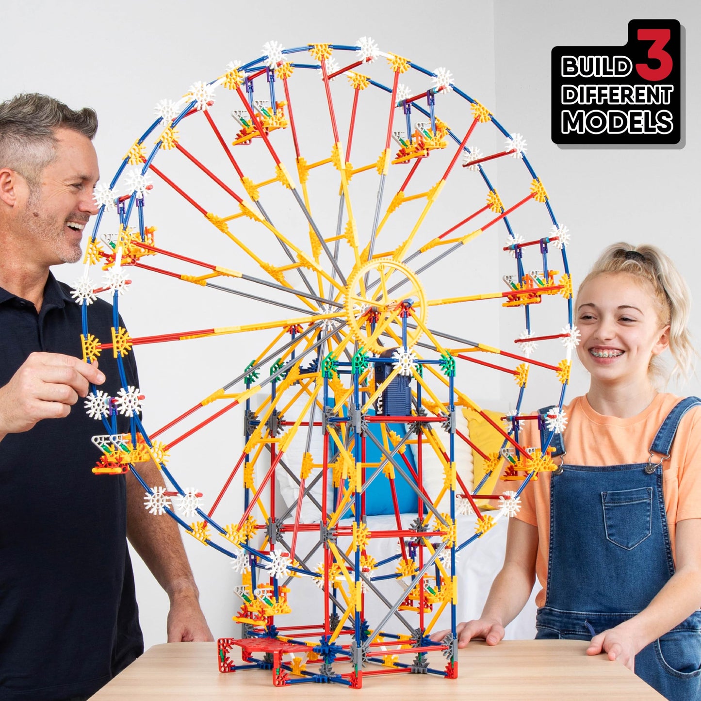 K'NEX - 3-in-1 Classic Amusement Park Building Set - 744 Pieces, Motorized, Kid Construction Set‚ Ages 9+