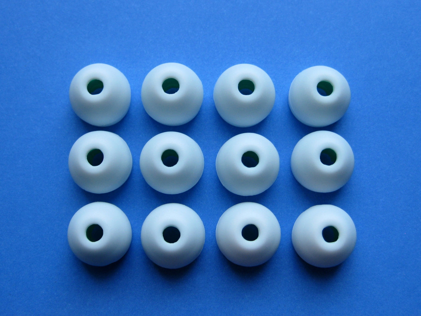 NICKSTON 12 pcs (M) Medium White Hybrid Replacement Set Earbuds Eartips Compatible with Sony XBA, MDR and DR Series in-Ear Earphone Headsets