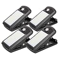 Morestar 4 Pack Solar Motion Sensor Security Clip Lights, Outdoor Waterproof Solar Fence Lights with 40 LED & 2 Modes, Portable Emergency Lighting