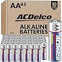 ACDelco 48-Count Double AA Batteries, Maximum Power Super Alkaline Battery, 10-Year Shelf Life, Reclosable Packaging