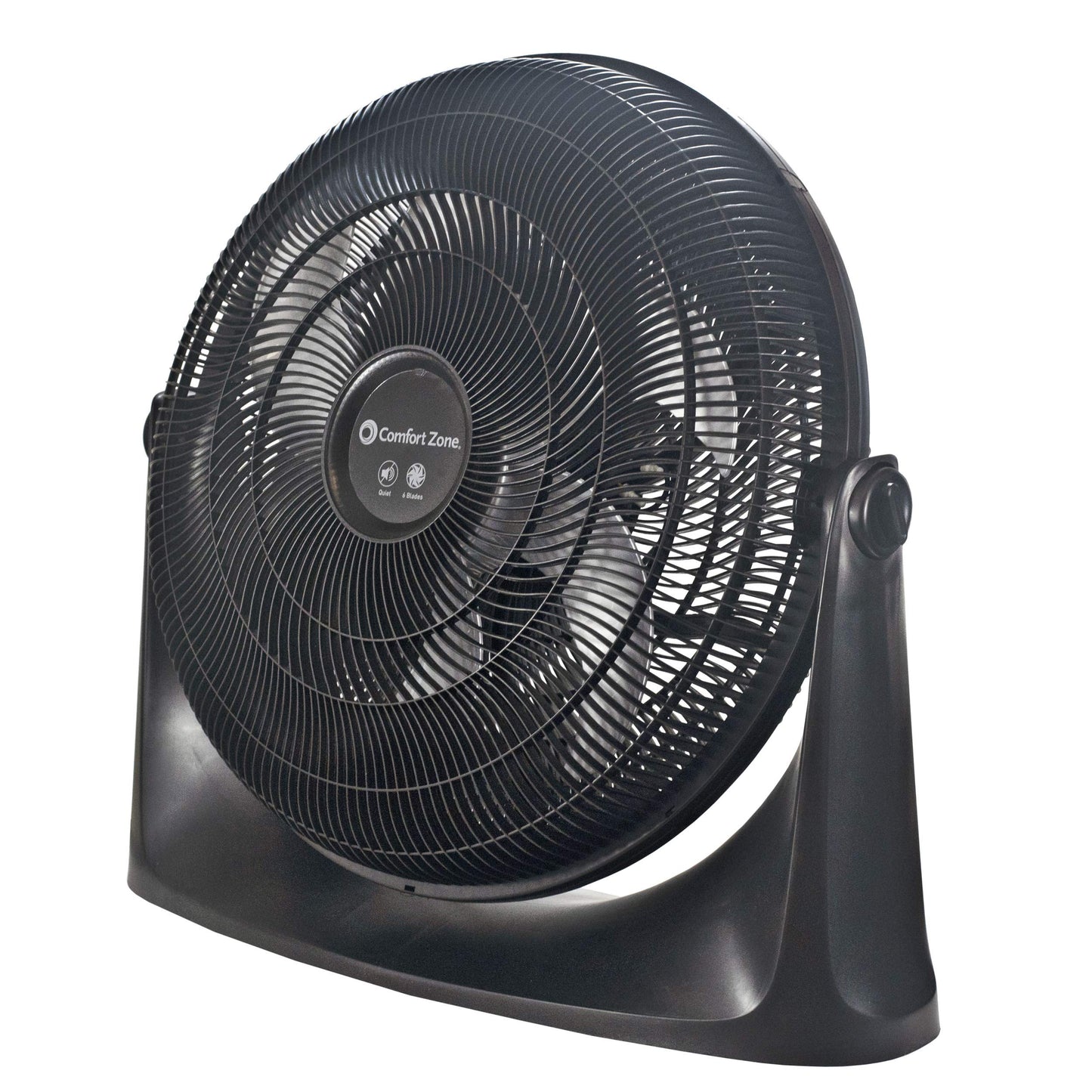 Comfort Zone PowrCurve High Velocity Floor Fan with Wall-Mounting Capabilities, 20 inch, 3 Speed, 180 Degree Adjustable Tilt, Ideal for Home, Bedroom