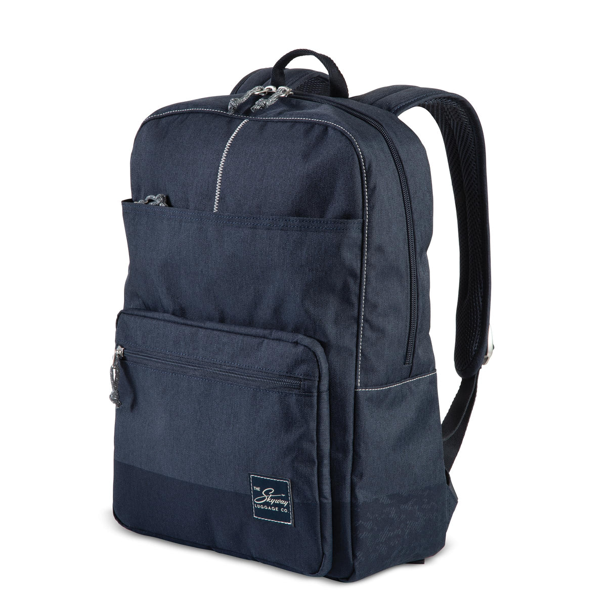 Skyway Luggage Rainier Simple Backpack, Eco-Friendly Made of 100% rPET Travel Laptop Bag for Women & Men, Flight Approved Carry On Bag, 16L, Tahoe