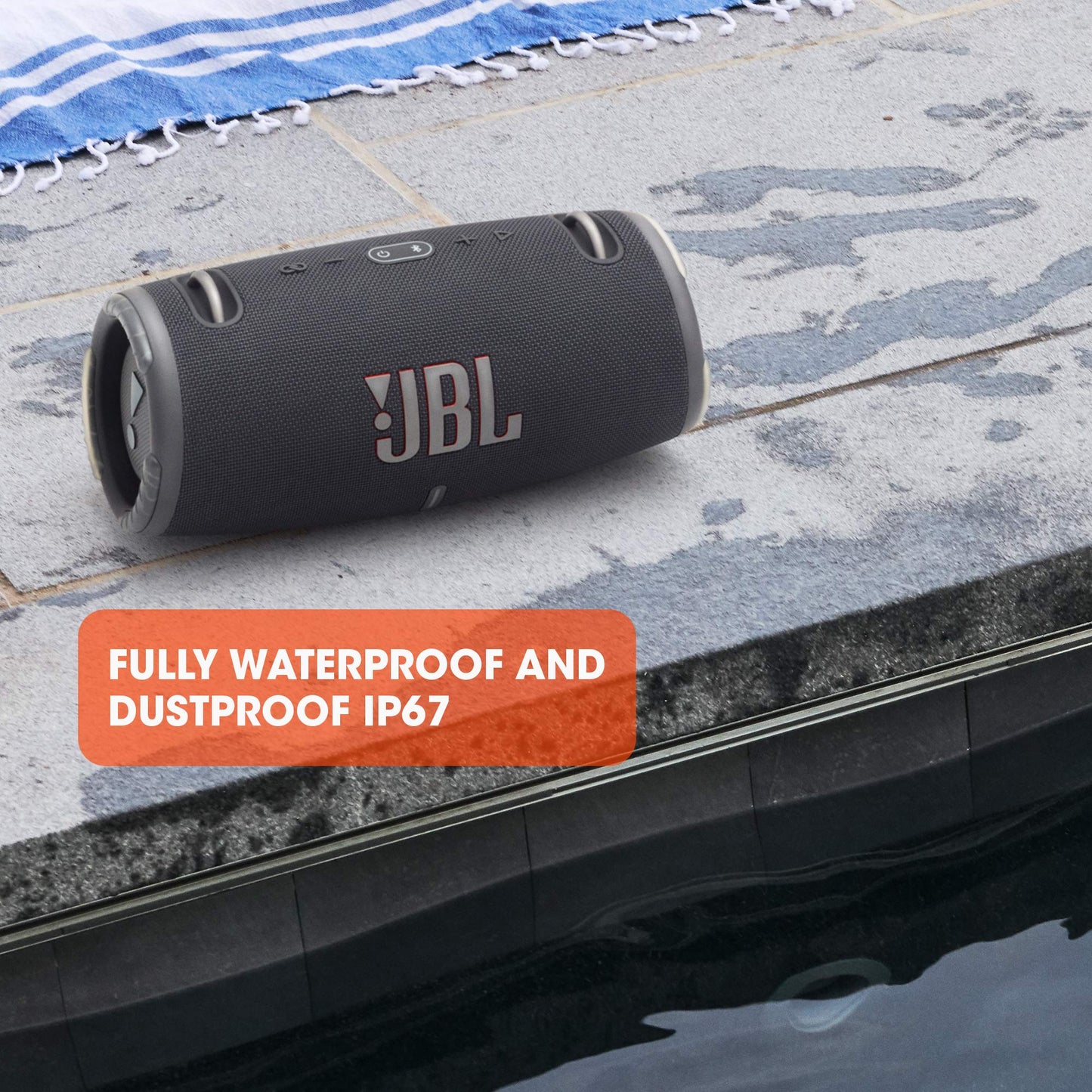 JBL Xtreme 3 - Portable Bluetooth Speaker, Powerful Sound and Deep Bass, IP67 Waterproof, 15 Hours of Playtime, Powerbank, PartyBoost