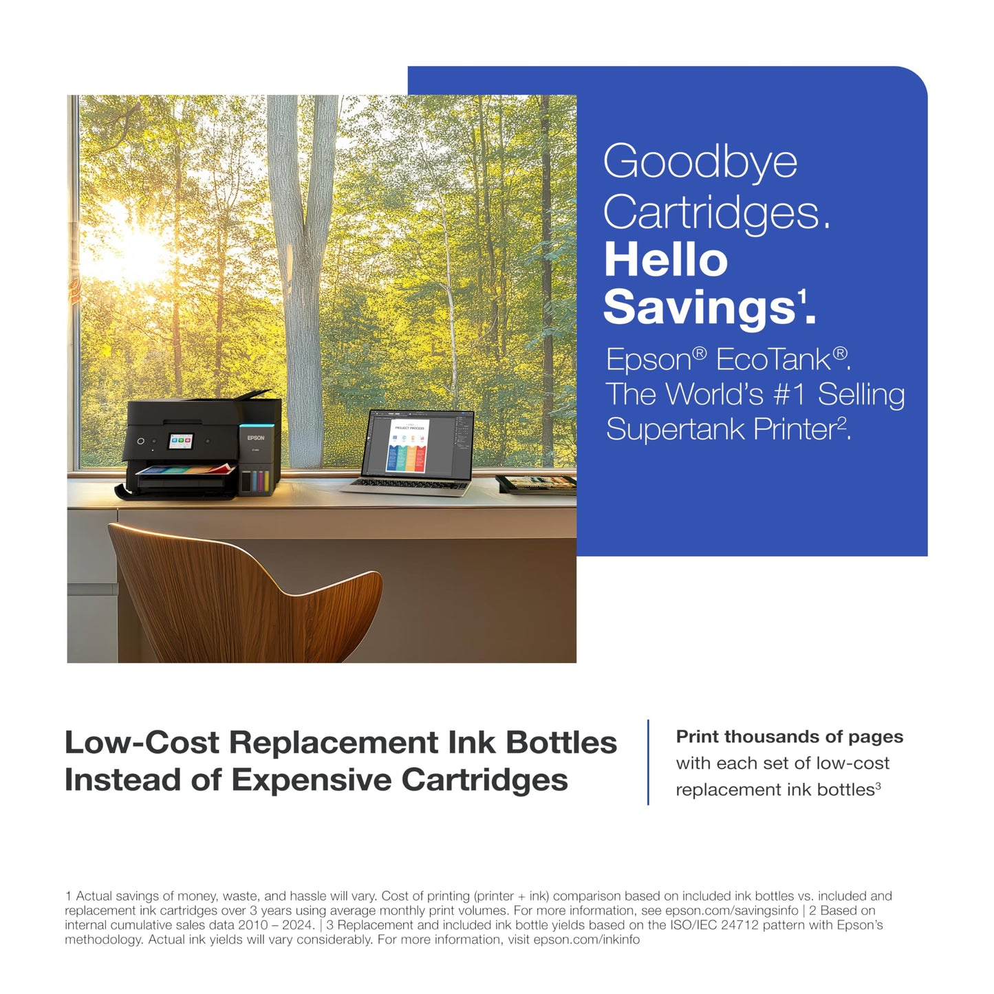 Epson EcoTank ET-4950 Wireless All-in-One Color Supertank Printer with up to 3 Years of Ink Refillable Tanks, Perfect for Home, 18 PPM, 2.4" Colorful