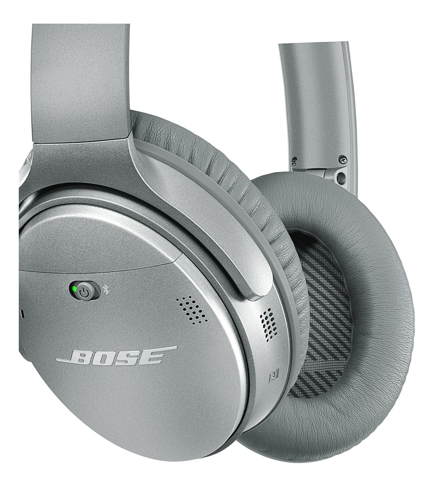 Bose QuietComfort 35 (Series I) Wireless Noise Cancelling Headphones - Silver (Renewed)