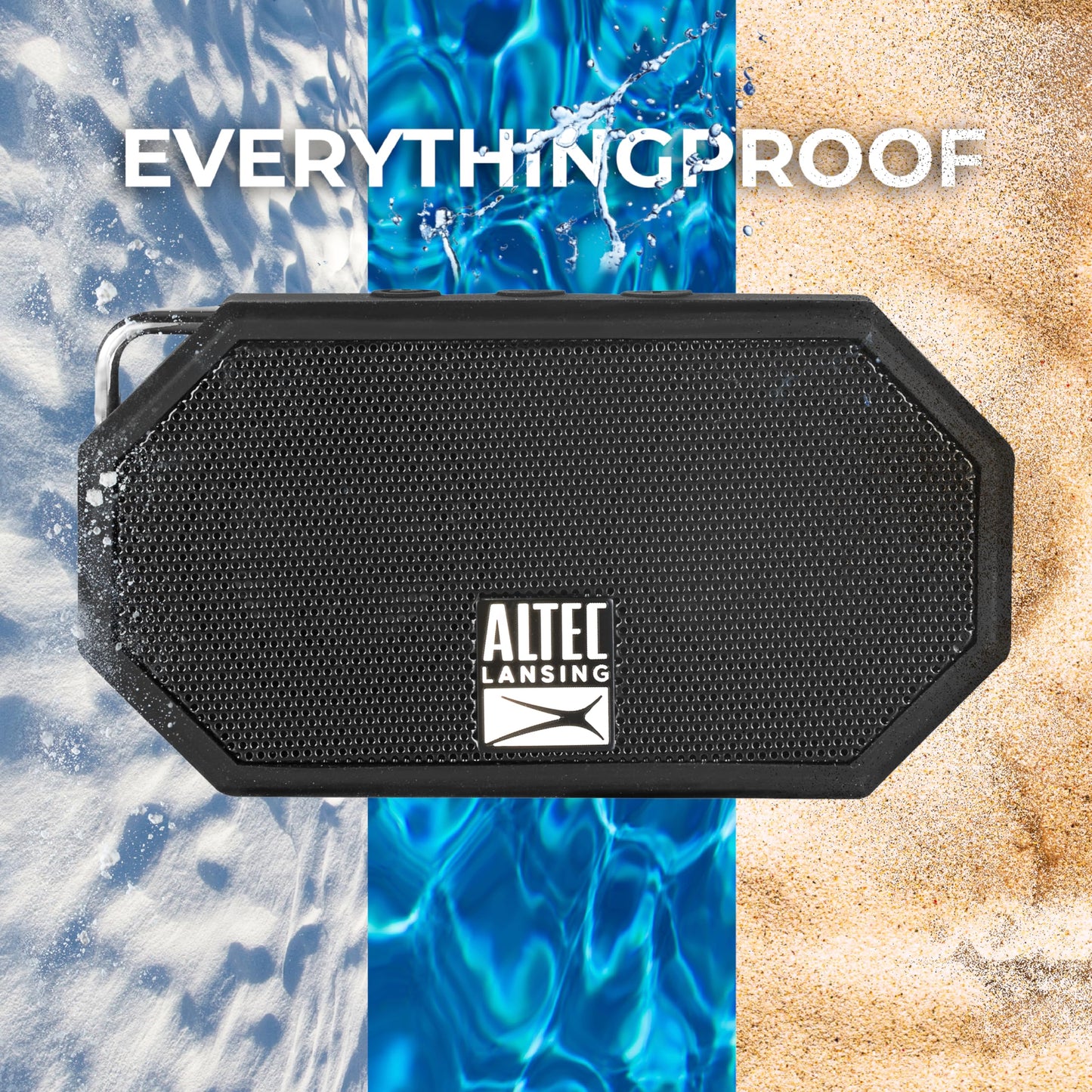 Altec Lansing Mini H2O - Waterproof Bluetooth Speaker, IP67 Certified & Floats in Water, Compact & Portable Speaker for Hiking, Camping, Pool,