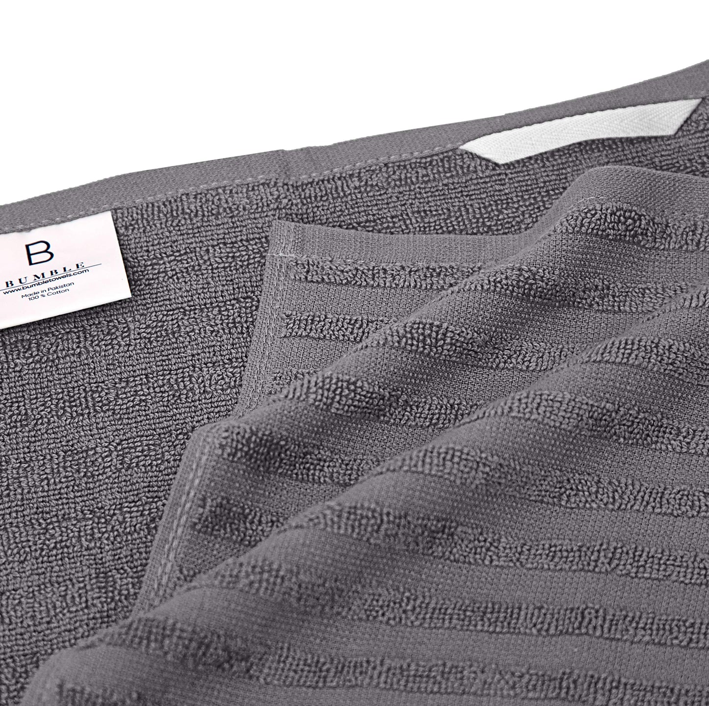 Premium Cotton Kitchen Towels 6 Pack (20”x28”) – Large, Absorbent Flat & Terry Dish Cloths with Hanging Loop – Gray