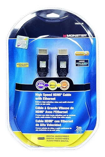 Monster High Speed HDMI Cable with Ethernet - 3ft