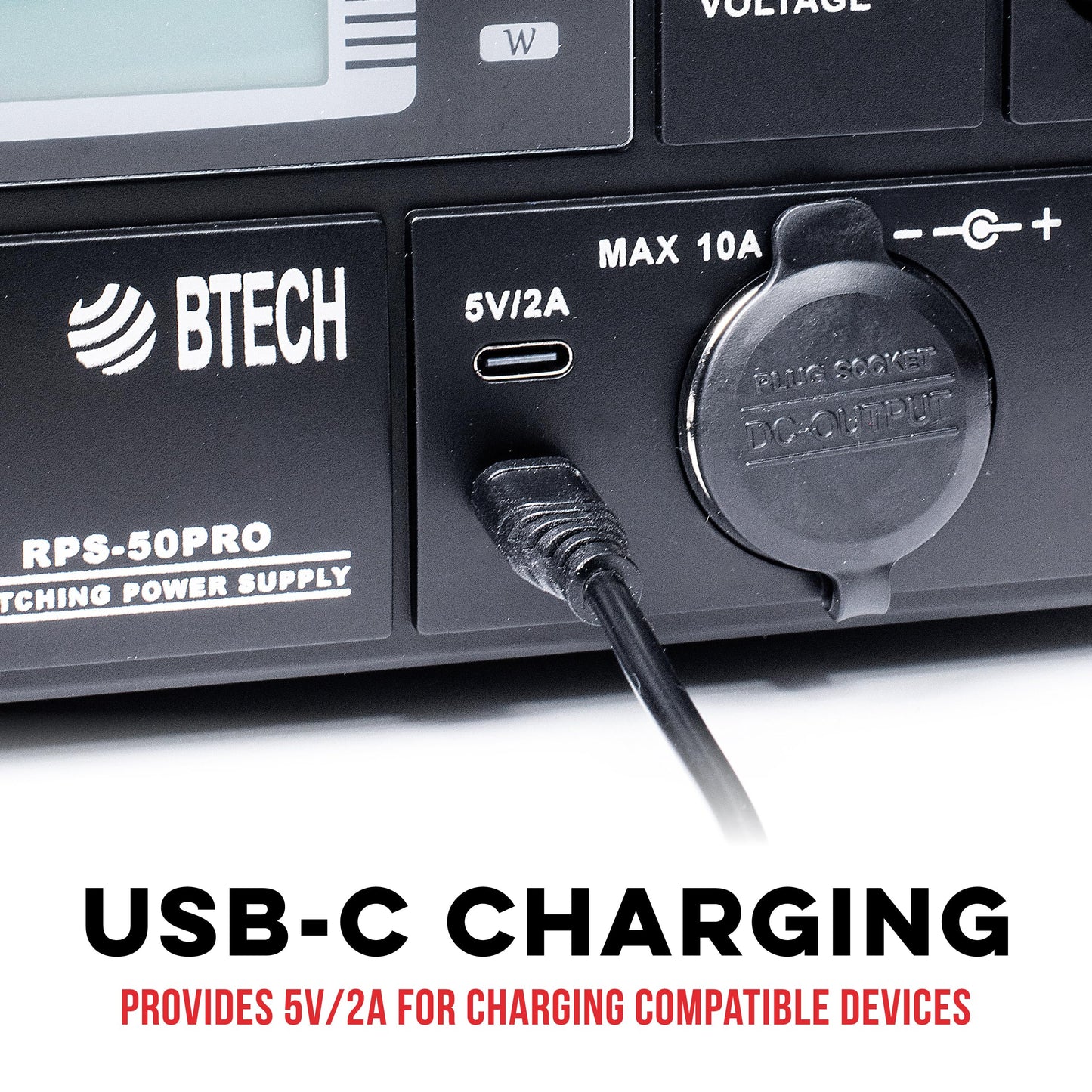 BTECH RPS-50PRO 50A (50 Amp) Regulated Power Supply, AC-to-DC Bench Convertor, Adjustable 9-15V (Fixed 13.8V Option), Anderson Powerpole Connectors…