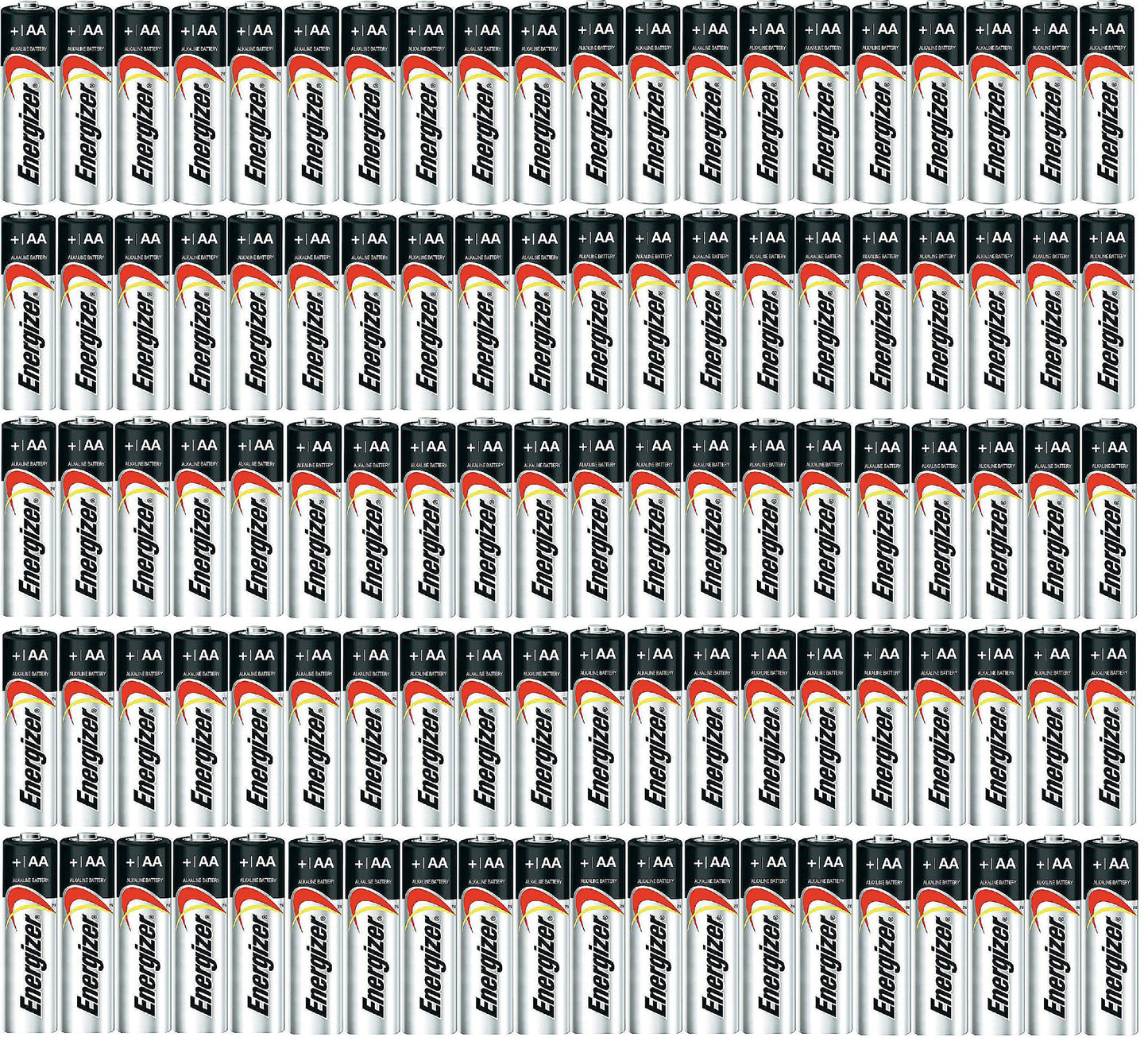 Energizer AA Max Alkaline E91 Batteries Made in USA - Expiration 12/2024 or Later - 100 Count