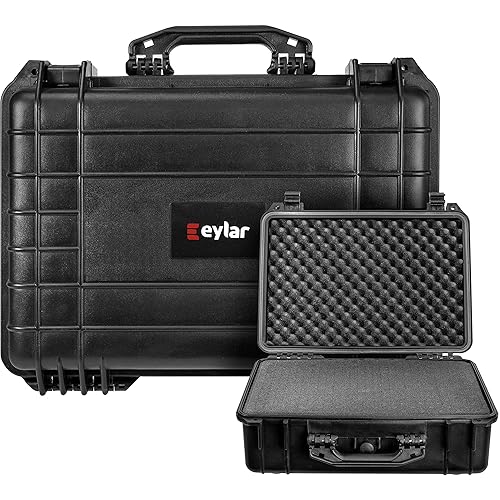 Eylar 18.5 inch Protective Gear, Camera, Tools, Equipment Hard Case Waterproof w/Foam Black