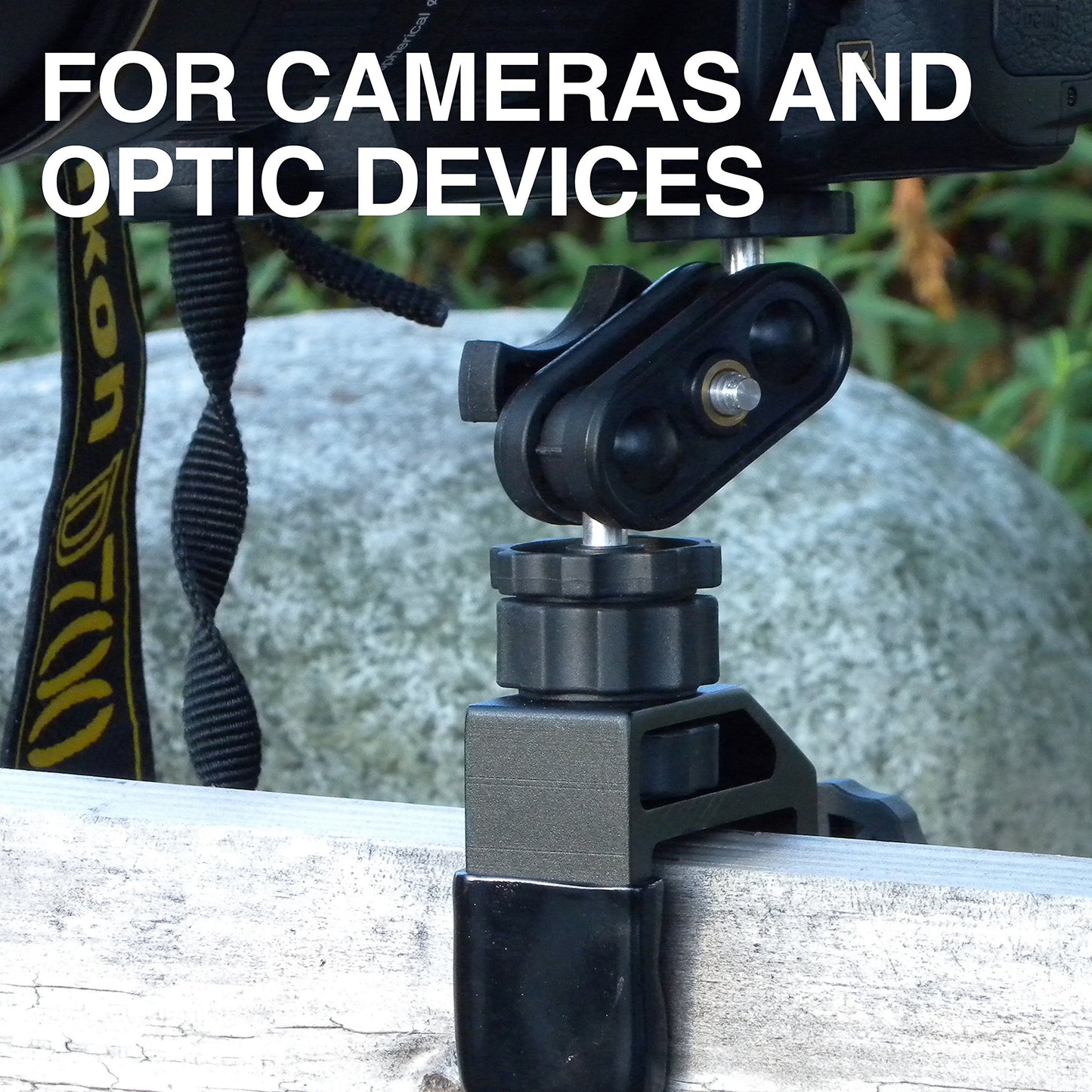 Pedco UltraClamp Assembly 360 Swivel Camera Mount Accessory for Cameras, Scopes and Binoculars (1.5-Inch w/Swivel), Black (P-UCA360)