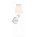 Crystorama Broche 6'' Matte White Sconce