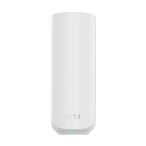 NETGEAR Orbi 370 Series (RBE370) Dual-Band WiFi 7 Mesh Network Add-on Satellite - Works with RBE372, RBE373, RBE374, Security Features, 5 Gbps, Adds