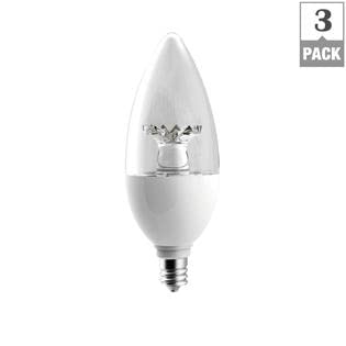 EcoSmart 40-Watt Equivalent B11 Dimmable LED Light Bulb Soft White (3-Pack)