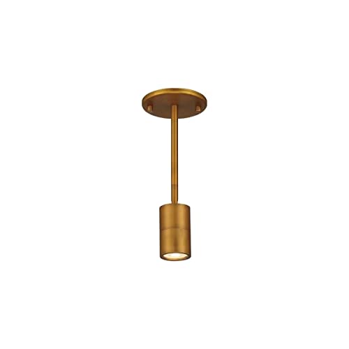 Cafe 1 Light LED Wall Or Ceiling Spotlight - Antique Brushed Brass