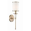 Crystorama Hatfield 1 Light Vibrant Gold Sconce