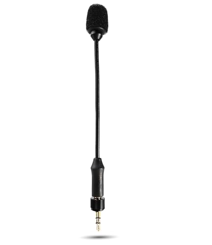 Movo MV-M101 Gooseneck Omnidirectional Lavalier Microphone- Compatible with DJI Mic/Rode Wireless Go Series Wireless Transmitters - Lapel Mic for