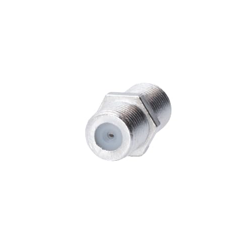 Cctv4Less F81 F-Type Female to Female Coupler, 4GHz RG6 Coaxial Cable Extension Connector Adapter for TV and Satellite - 100 Pack