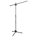 Audio2000s AST4322B Floor Tripod Microphone Stand with Boom - Black