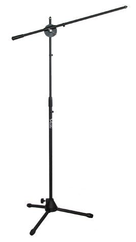 Audio2000s AST4322B Floor Tripod Microphone Stand with Boom - Black