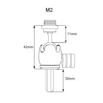 Triad-Orbit Micro 2/M2 Short-Stem Orbital Mic Adapter