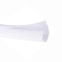 QCSIW 3/8 Inch -25ft Split Cable Sleeve, Braided Wire Loom Tubing Cord Protector for Cable Management,Protect Pets from Chewing, Flexible Wire Wrap