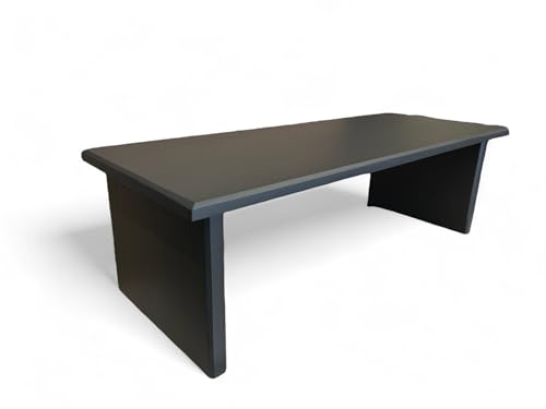 CIDS Monitor Stand Pine 1" Flat Black 34 x 16 x 10 TV Wood Shelf Riser Furniture Desk Assembled Made in USA New