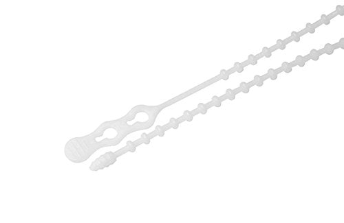 8-in Double Loop Beaded, 15-Pack, 50-lb, Natural, Speciality Cable Tie
