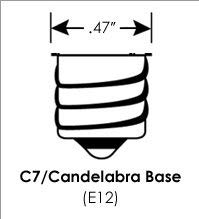 Bioluz LED 4W Filament Candelabra Bulb, E12 Base High Efficiency LED Candle Bulbs, UL Listed, Pack of 6