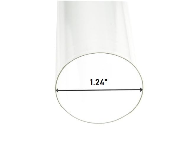 Fluorolite Plastics | T-8 4' (48") Fluorescent Tube Guard with End Caps | 1 1/4" WIDE| 4 PACK | Color: Amber