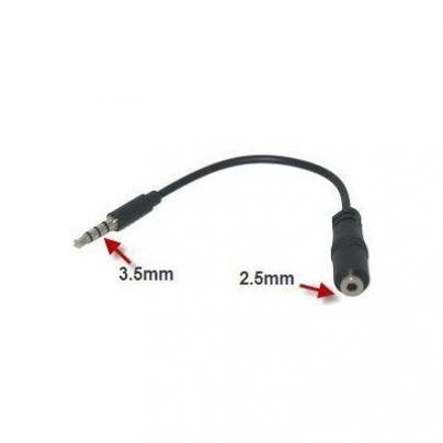 Headphone Adapter for Galaxy A10e, 2.5mm to 3.5mm Earphone Jack Converter Earbud Headset Audio Adaptor Mic Support Compatible with Samsung Galaxy A10e